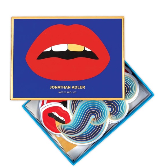 Jonathan Adler Lips Notecard Set - Picture 3 of 3
